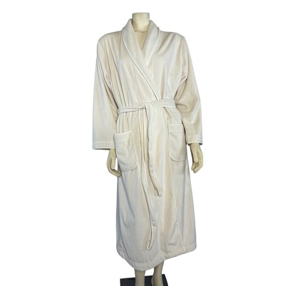 Pottery Barn unisex plush cream spa robe size medium - Picture 2 of 12